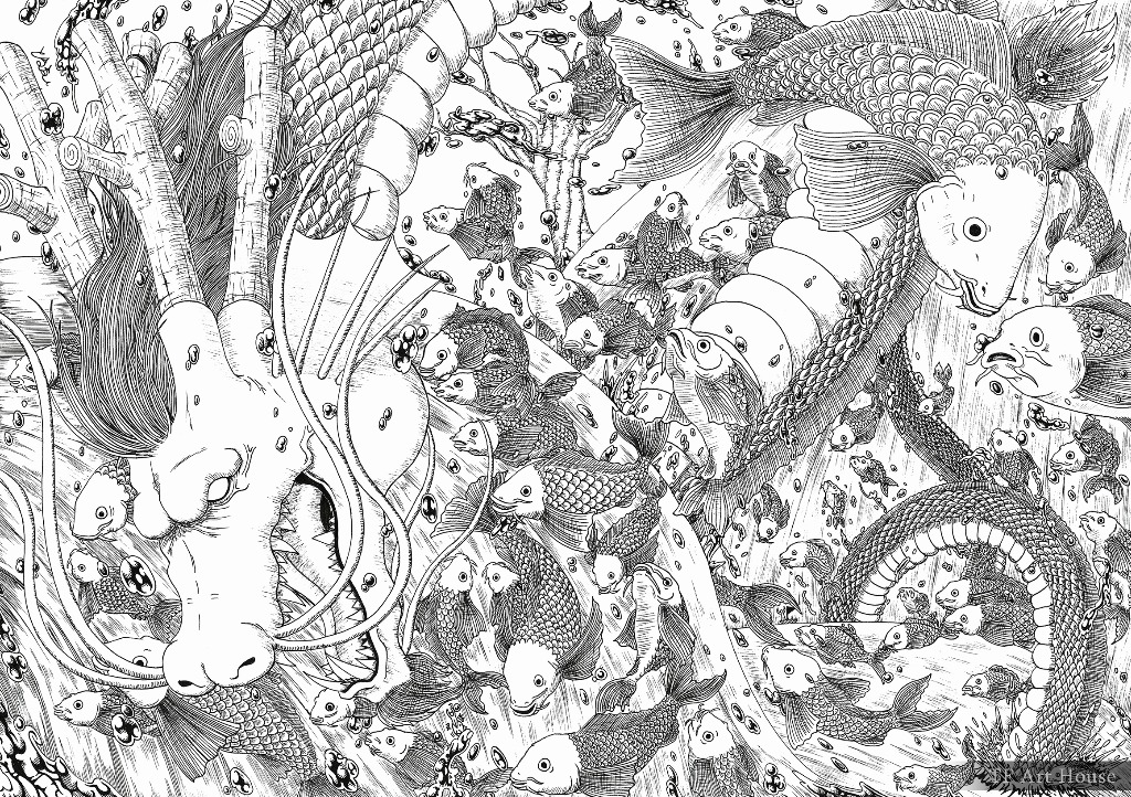 激流ノ頂ヘ登リシ鯉竜トナル